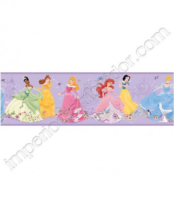 PÁG. 009 - Faixa Vinílica Disney York (Americano) - Princesas Disney (Lilás)