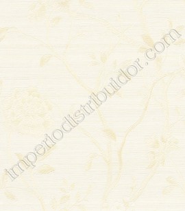 PÁG. 011 - Papel de Parede Vinílico Gioia (Italiano) - Floral Clean (Marfim/ Bege/ Leve Brilho)