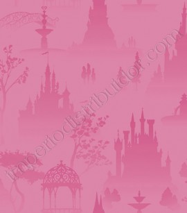 PÁG. 013 - Papel de Parede Vinílico Disney York (Americano) - Castelos (Tons de Rosa)