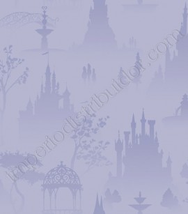 PÁG. 017 - Papel de Parede Vinílico Disney York (Americano) - Castelos (Tons de Lilás)