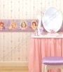 PÁG. 018 - Papel de Parede Vinílico Disney York (Americano) - Pedrinhas Preciosas Princesas (Branco/ Rosa/ Lilás)
