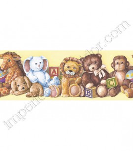 PÁG. 028 - Faixa Vinílica Decorativa Friends Forever (Americano) - Brinquedos de Bebê (Amarelo/ Colorido)