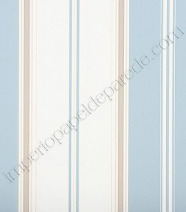 PÁG. 03 - Papel de Parede Vinílico Classic Stripes (Americano) - Listras (Azul Claro/ Tons de Bege/ Branco)