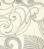 PÁG. 04 - Papel de Parede Vinílico Tropical Texture (Chinês) - Folhagem (Cinza Claro/ Off-White/ Detalhes com Brilho Glitter)