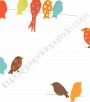 PÁG. 043 - Papel de Parede Vinílico Bistrô (Americano) - Pássaros (Colorido)