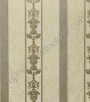 PÁG. 05/64 - Papel de Parede Vinílico Vita (Italiano) - Listrado Colonial (Bege Escuro/ Marrom/ Detalhes com Brilho)