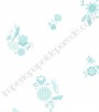 PÁG. 056 - Papel de Parede Vinílico Disney York II (Americano) - Flores e Fadas (Tons de Azul/ Branco/ Detalhes com Brilho Metálico)