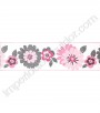PÁG. 069 - Faixa Vinílica Decorativa Friends Forever (Americano) - Floral (Tons de Rosa/ Preto/ Branco/ Detalhes com Glitter)