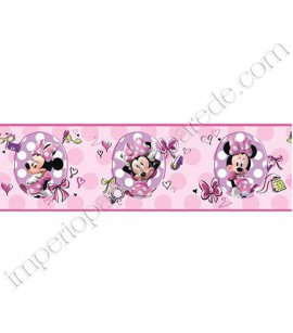 PÁG. 072 - Faixa Vinílica Decorativa Disney York II (Americano) - Minnie (Tons de Rosa/ Tons de Lilás)
