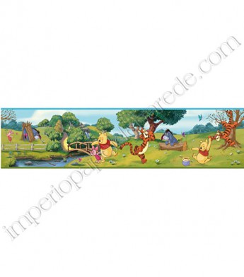 PÁG. 081 - Faixa Vinílica Decorativa Disney York II (Americano) - Ursinho Pooh e sua Turma (Colorido)