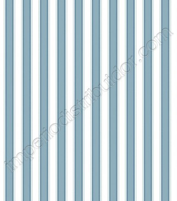 PÁG. 09 - Papel de Parede Vinílico Ashford Stripes (Americano) - Listras (Tons do Azul/ Branco)