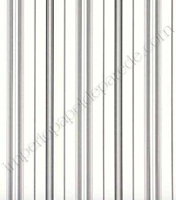 PÁG. 09 - Papel de Parede Vinílico Classic Stripes (Americano) - Listras Finas (Preto/ Cinza Claro/ Branco)