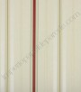 PÁG. 10 - Papel de Parede Vinílico Classic Stripes (Americano) - Listras (Tons de Bege/ Vermelho Escuro/ Detalhes com Leve Brilho)