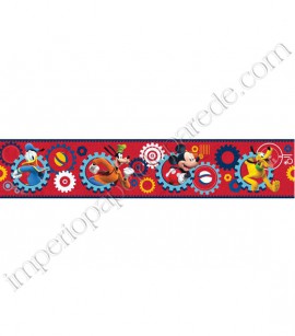 PÁG. 118 - Faixa Vinílica Decorativa Disney York II (Americano) - Turma do Mickey (Vermelho/ Tons de Azul/ Colorido)