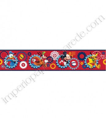 PÁG. 118 - Faixa Vinílica Decorativa Disney York II (Americano) - Turma do Mickey (Vermelho/ Tons de Azul/ Colorido)