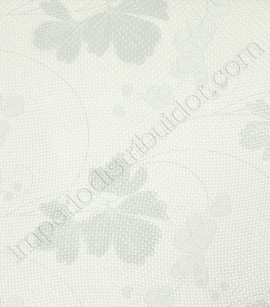 PÁG. 12 - Papel de Parede Vinílico Tropical Texture (Chinês) -  Floral (Tons de Cinza/ Detalhes com Leve Brilho)