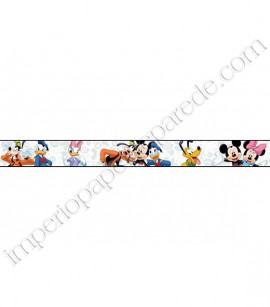 PÁG. 138 - Faixa Vinílica Decorativa Disney York II (Americano) - Mickey Mouse e sua Turma (Colorido/ Branco/ Preto)
