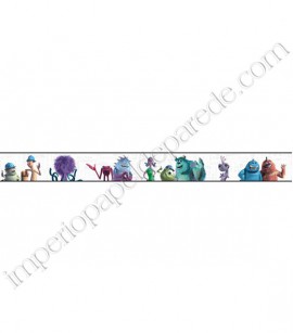 PÁG. 149 - Faixa Vinílica Decorativa Disney York II (Americano) - Monstros S.A (Tons de Azul/ Colorido)