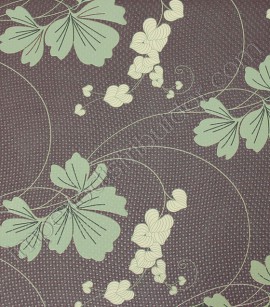 PÁG. 19 - Papel de Parede Vinílico Tropical Texture (Chinês) - Floral (Violeta/ Verde Claro/ Creme/ Detalhes com Leve Brilho)