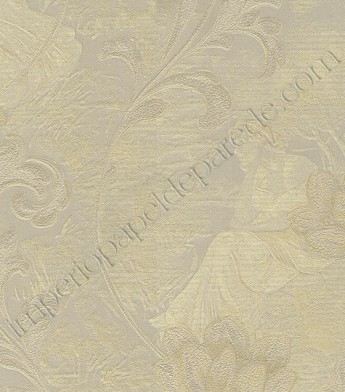 PÁG. 25 - Papel de Parede Vinílico Vinci (Italiano) - Paisagem Colonial (Tons de Bege/ Dourado/ Detalhes com Brilho Glitter Dourado)