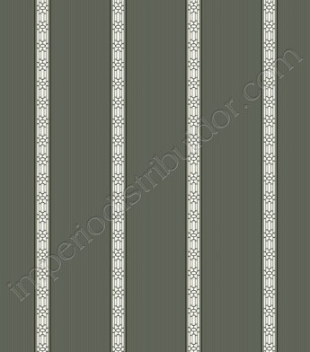 PÁG. 26 - Papel de Parede Vinílico Ashford Stripes (Americano) - Listras (Tons de Cinza/ Preto/ Creme)