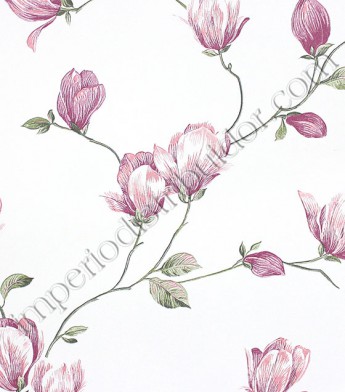 PÁG. 31 - Papel de Parede Vinílico English Florals (Inglês) - Floral Delicado (Tons de Rosa/ Branco/ Levíssimo Relevo)