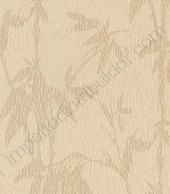 PÁG. 34 - Papel de Parede Vinílico Linea N (Italiano) - Bambu com Folhas (Tons de Bege/ Leve Metalizado)