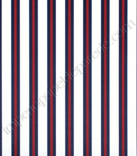 PÁG. 43 - Papel de Parede Vinílico Classic Stripes (Americano) - Listras (Azul Escuro/ Vermelho/ Branco)