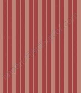 PÁG. 45 - Papel de Parede Vinílico Ashford Stripes (Americano) - Listras (Vermelho Terracota/ Vermelho Coral/ Creme)