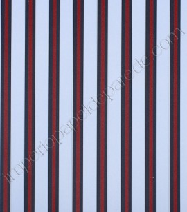 PÁG. 45 - Papel de Parede Vinílico Classic Stripes (Americano) - Listras (Tons de Azul/ Vinho)