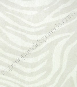 PÁG. 47 - Papel de Parede Vinílico Roberto Cavalli (Italiano) - Imitação Zebra (Off-White/ Branco Perolado/ Detalhe com Brilho)