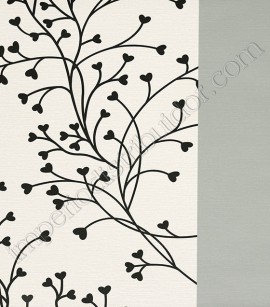PÁG. 48 - Papel de Parede Vinílico Tropical Texture (Chinês) - Faixa/ Listras - Desenhada/ Lisa (Tons de Cinza/ Preto)