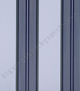 PÁG. 52 - Papel de Parede Vinílico Classic Stripes (Americano) - Listras (Tons de Azul/ Off-White/ Verde)