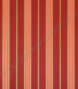 PÁG. 53 - Papel de Parede Vinílico Classic Stripes (Americano) - Listras (Tons de Vermelho/ Dourado)