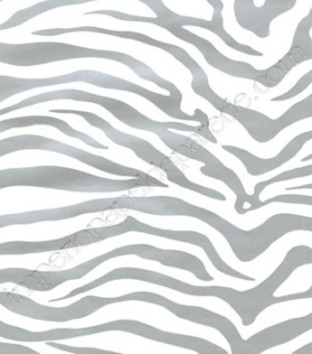 PÁG. 53 - Papel de Parede Vinílico Risky Business (Americano) - Zebra (Branco/ Prata)