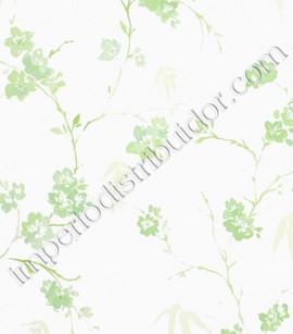 PÁG. 66 - Papel de Parede Vinílico English Florals (Inglês) - Floral Delicado (Tons de Verde)