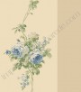 PÁG. 76 - Papel de Parede Vinílico Casabella (Americano) - Listra Floral Rosas (Tons de Bege/ Tons de Azul/ Tons de Verde)