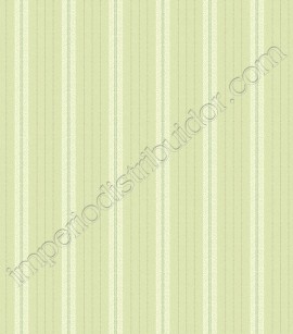 PÁG. 77 - Papel de Parede Vinílico Ashford Stripes (Americano) - Listras (Creme/ Marrom/ Tons de Verde)
