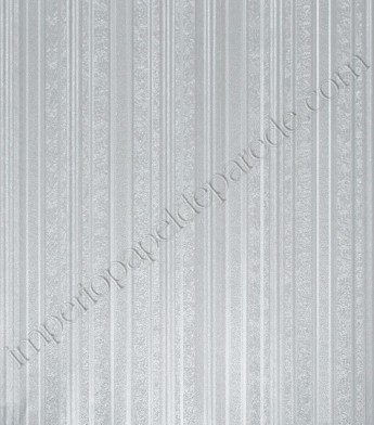 PÁG. 84 - Papel de Parede Vinílico Classic Stripes (Americano) - Listras com Efeito Amassado (Prata/ Detalhes com Brilho)