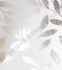 PÁG. 91 - Papel de Parede Vinílico English Florals (Inglês) - Folhas em Degradê (Creme/ Tons de Cinza/ Detalhes com Brilho)
