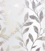 PÁG. 91 - Papel de Parede Vinílico English Florals (Inglês) - Folhas em Degradê (Creme/ Tons de Cinza/ Detalhes com Brilho)