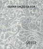 Papel de Parede Arabescos Gelo e Cru (Leve Brilho e relevo) - Coleção Italian Select (New Fantasy) - Vinílico Lavável