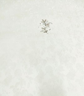 Papel de Parede Floral Pérola, Marrom e Cáqui (Detalhes com Brilho) - Coleção Italian Select (Magica) - Vinílico Lavável