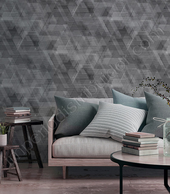 Papel de Parede Vinílico Autoadesivo Lavável Padrão Louis V. Preto Cinza  Escuro Decoração Moderna Quarto - Sala de Estar - Escritório - PJMAXX -  Papel de Parede - Magazine Luiza