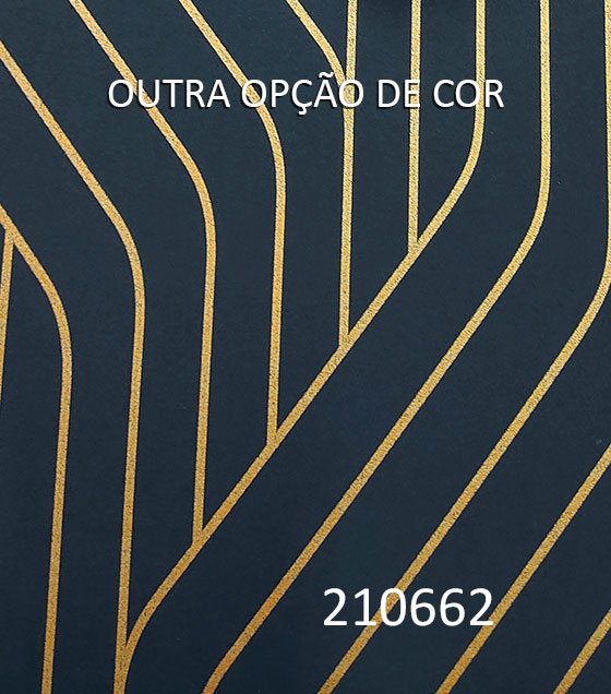 PAPEL DE PAREDE LINHAS AZUL ESCURO COM FIO DOURADO - VINÍLIZADO