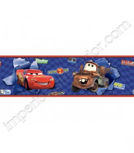 PÁG. 084 - Faixa Vinílica Disney York (Americano) - Carros (Azul/ Vermelho)