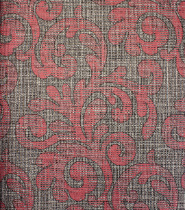 PÁG. 10 - Papel de Parede Vinílico New Naturae (Italiano) - Arabesco (Vermelho/ Mesclado Marrom Escuro/ Cinza Claro/ Creme)