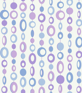 PÁG. 127 - Papel de Parede Vinílico Girl Power (Americano) - Estampa Teen (Tons de Lilás/ Tons de Azul/ Branco)