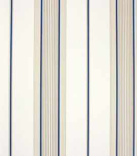 PÁG. 18 - Papel de Parede Vinílico Classic Stripes (Americano) - Listras (Marrom Claro/ Azul Marinho/ Off-White)