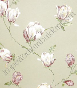 PÁG. 18 - Papel de Parede Vinílico English Florals (Inglês) - Floral Delicado (Cor Caqui/ Leve Bordô/ Leve Relevo)